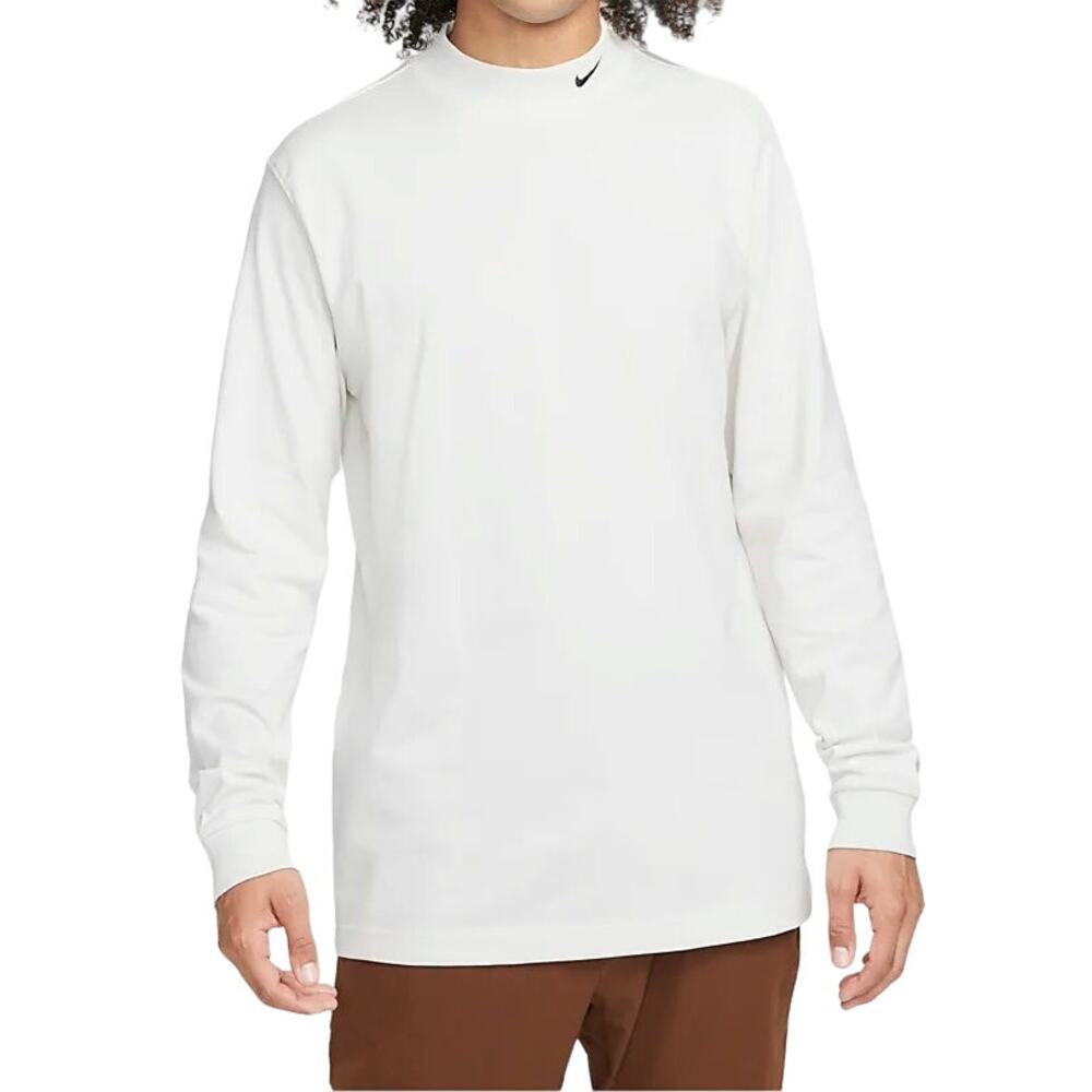 Nike Extensible Life T-Shirt Long Sleeve Mock Neck Knit Heathered Gray Large